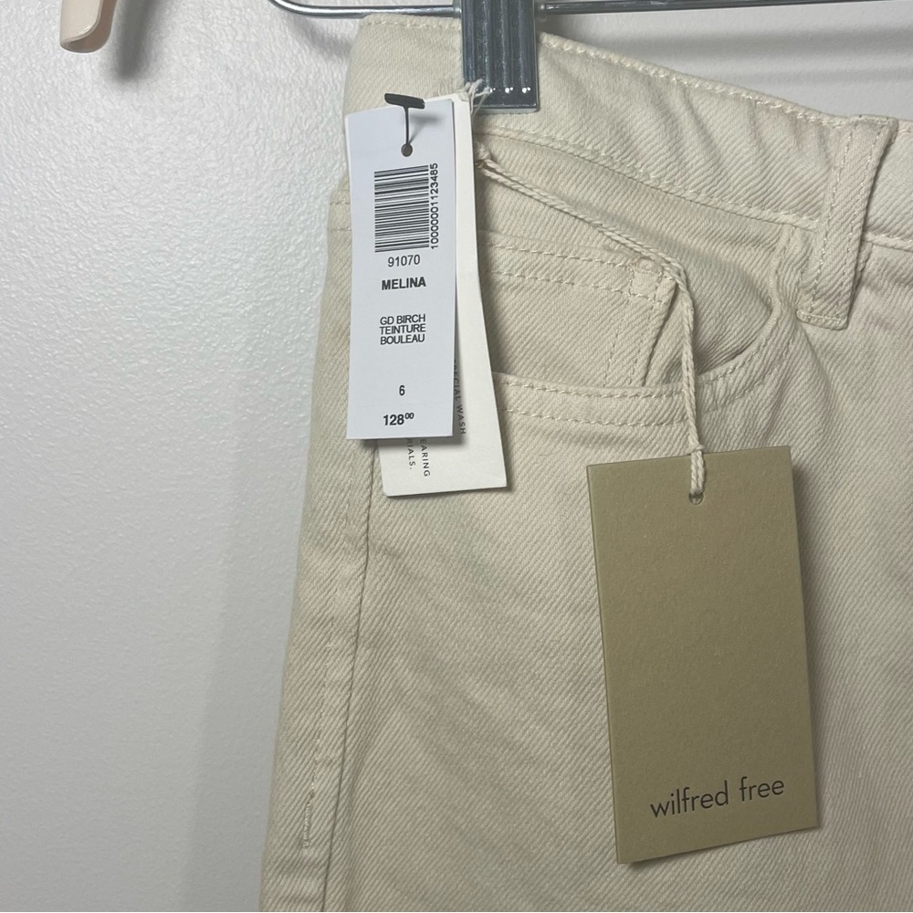 NWT Aritzia Wilfred Free Melina Pant in Cream size 6 - Picture 3 of 4